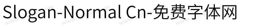 Slogan-Normal Cn字体转换